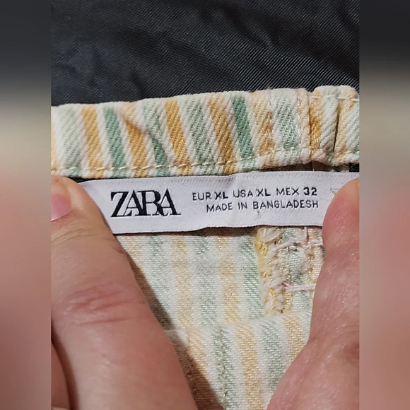 ZARA lightweight striped bandeau-style sleeveless top Size X-Large NEW - Picture 7 of 13